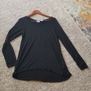 Kenar Oversized Black Flowy Long Sleeve Top Size Large